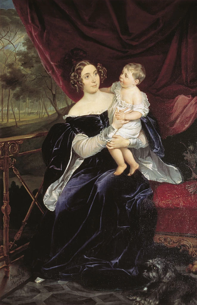 Ritratto della principessa Olga Ivanovna Orlova - Davidova con la figlia Natalia Vladimirovna, Galleria Tretyakov, Mosca